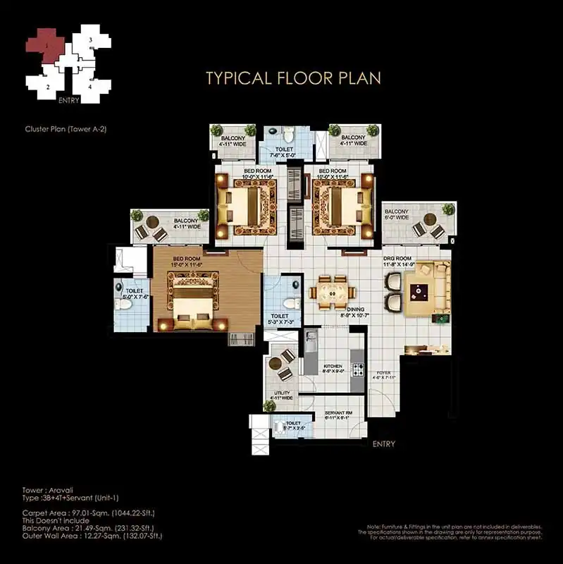 Eros Sampoornam Floor Plan