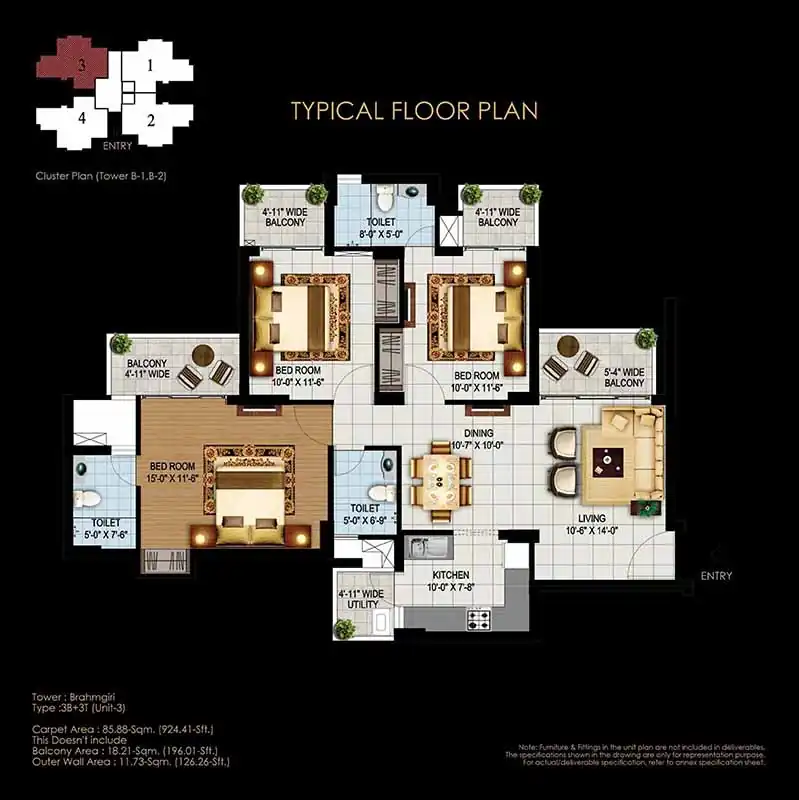 Eros Sampoornam Floor Plan